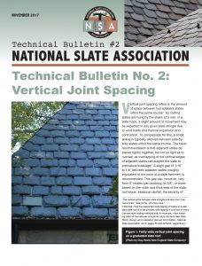 National Slate Association – Technical Bulletin #2