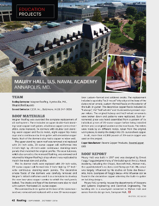 Roofing Magazine - Maury Hall