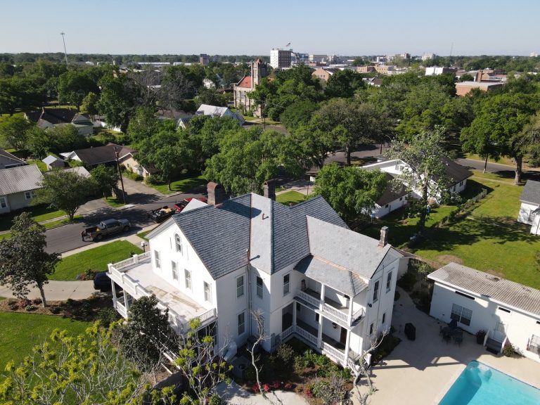 Unfading Grey Lightweight Slate Roofing Long View