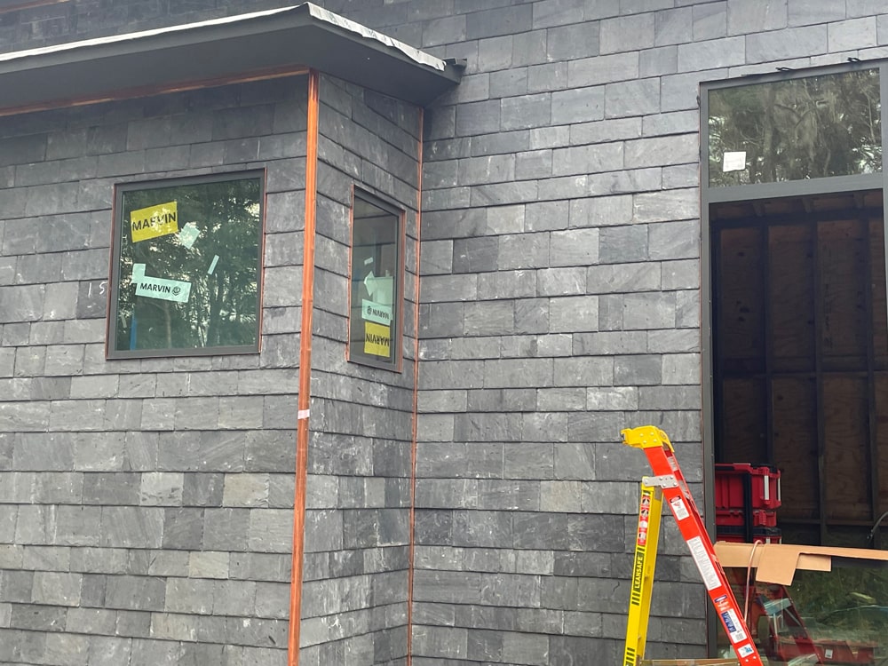 Custom Home Shingle Cladding - North Country Unfading Gray