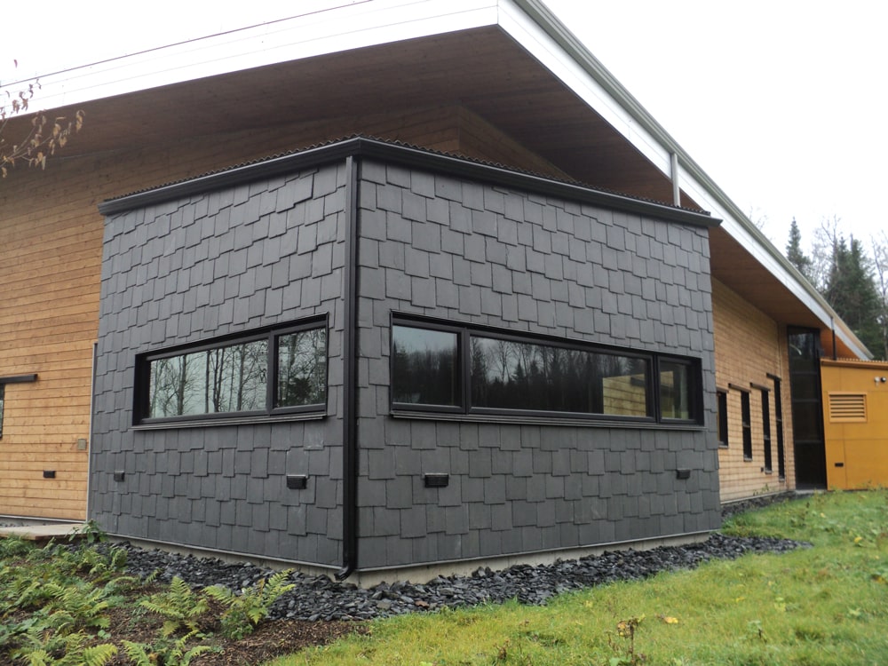 Custom Siding with Rustic Appearance - North Country Unfading Black