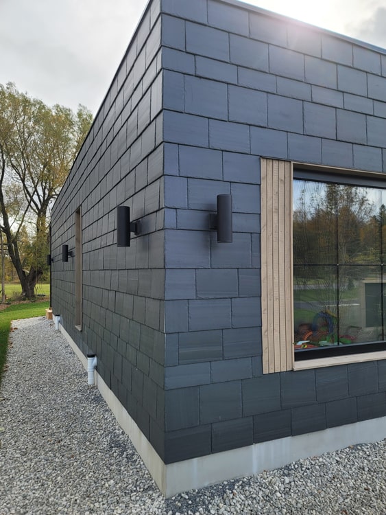 Slate Cladding Exterior - North Country Unfading Black