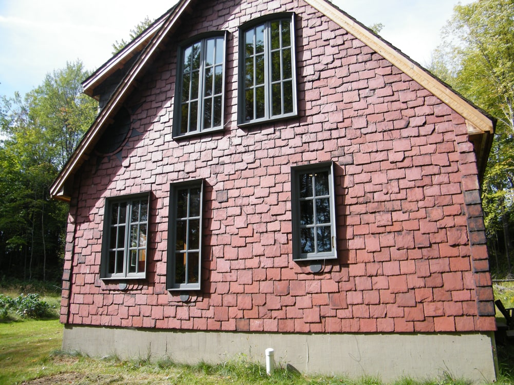 Slate Shingle Cladding - Unfading Red